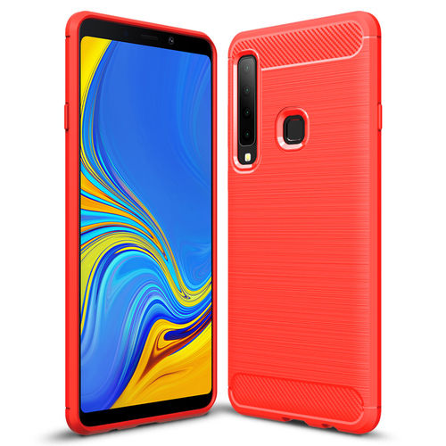 Flexi Slim Carbon Fibre Case for Samsung Galaxy A9 (2018) - Brushed Red